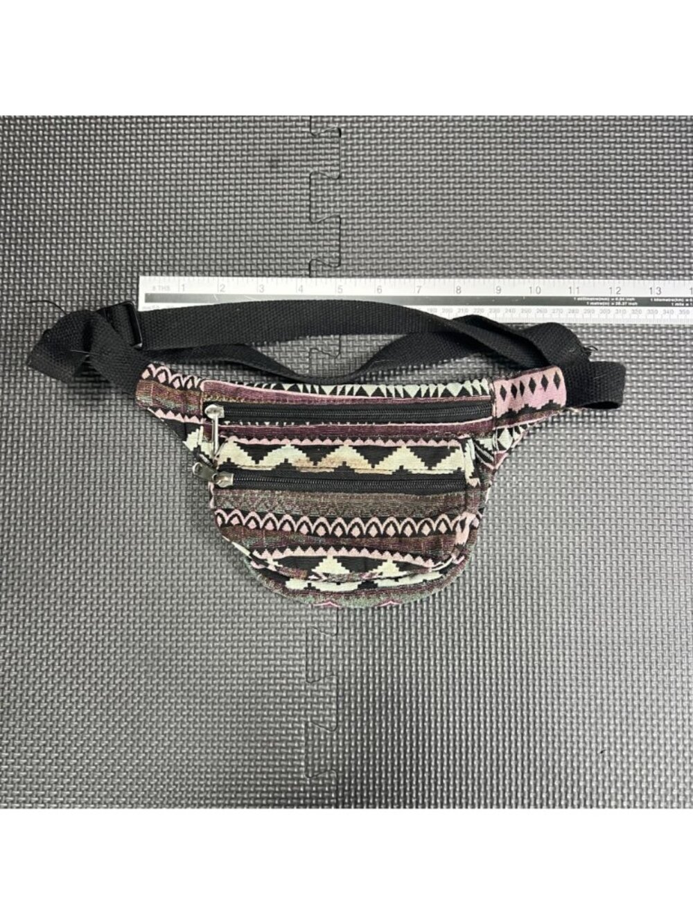 Tribal Print Adjustable Waist Fanny Pack With Multiple Zipper Pockets Festival B - Picture 5 of 5